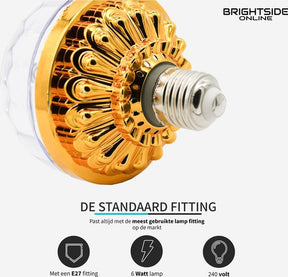 Brightside discolamp - E27 - roterende discobal – 6 watt - 180 graden