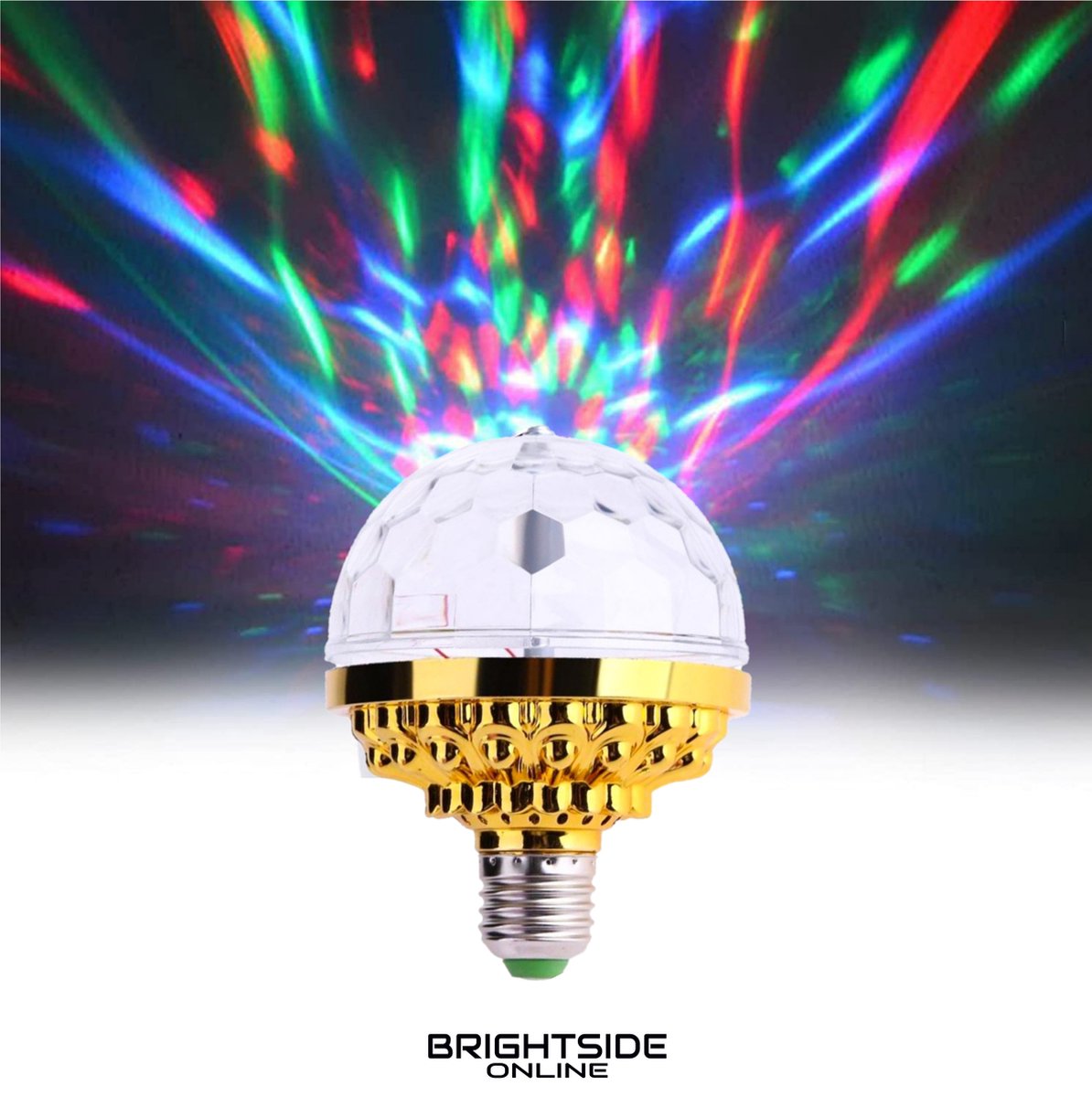 Brightside discolamp - E27 - roterende discobal – 6 watt - 180 graden
